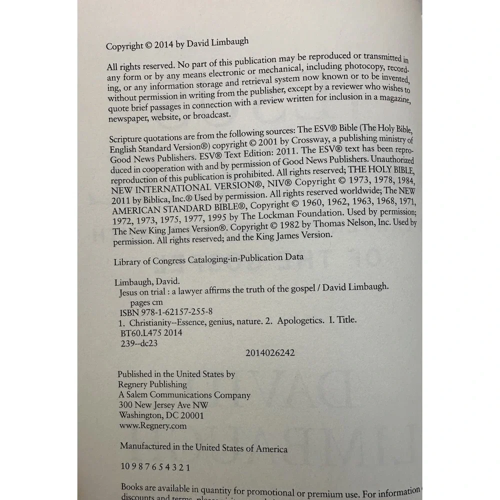 Jesus on Trial: A Lawyer Affirms the Truth of the Gospel by Limbaugh, David‎
